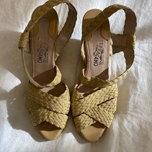 Salvatore Ferragamo woven wedge sandals